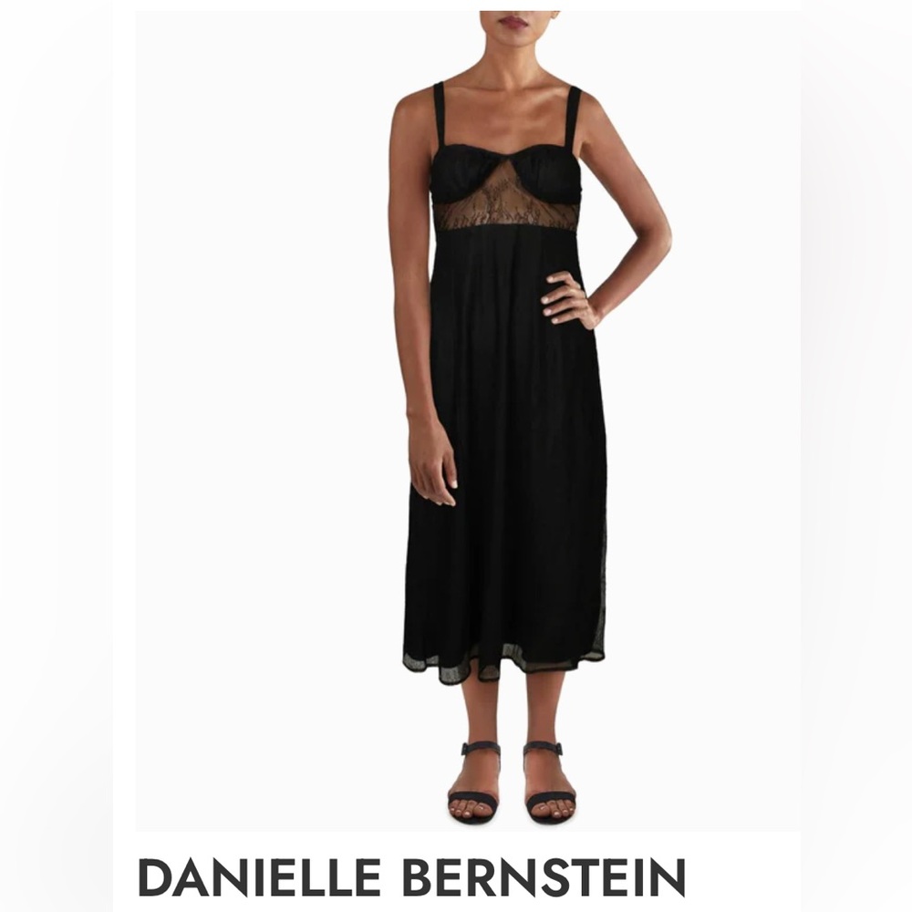 DANIELLE BERNSTEIN Black Sheer Chemise